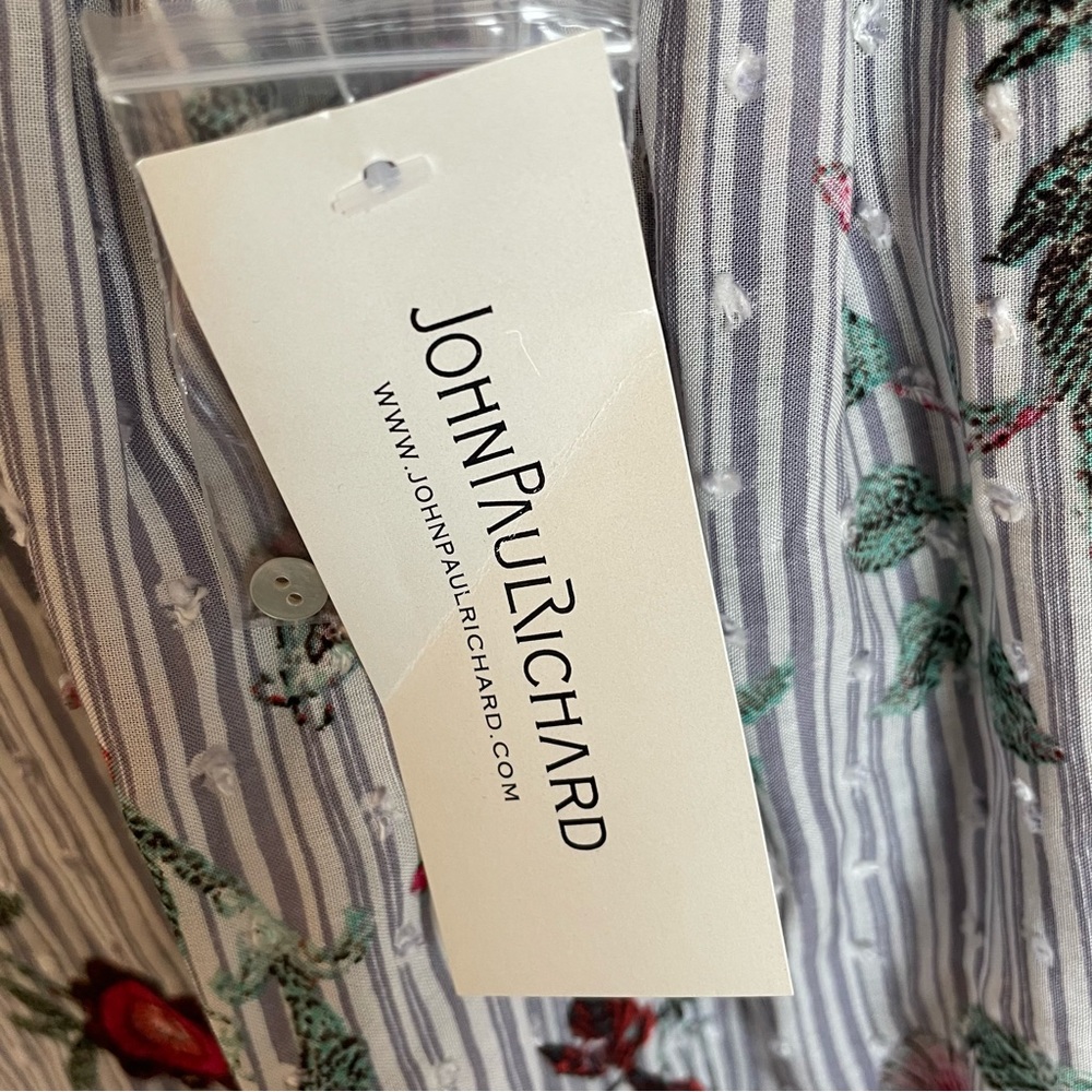 JOHN PAUL RICHARD PLUS SIZE New Long sleeve Print Top! Great condition! NEW! 1X - Picture 12 of 13